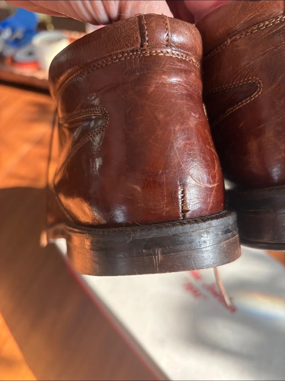 Johnston & Murphy Men's Brown Leather Lace-Up Boots